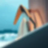 Stylish surfboard hanger showcasing a sleek design