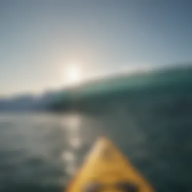Serene Ocean Setting A serene ocean view during a paddle out ceremony