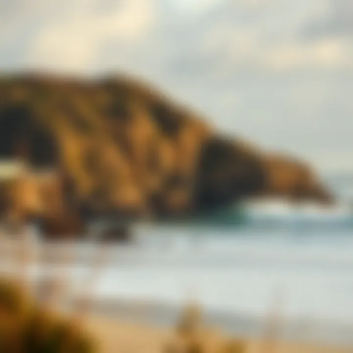 A serene beach view enhanced by surf cam integration