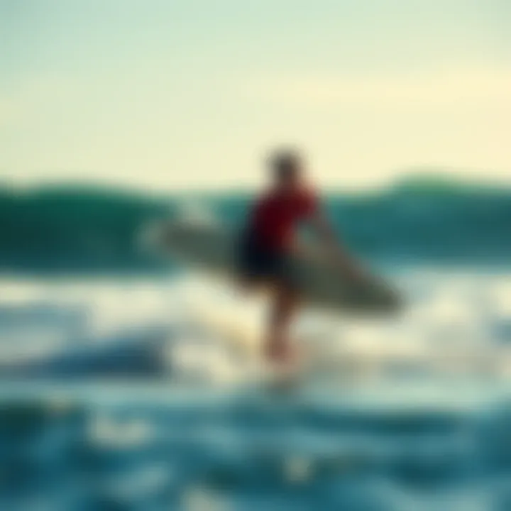 Surfers enjoying the waves influenced by surf cam data