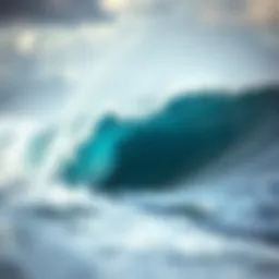Stunning view of the Pipeline breaking waves