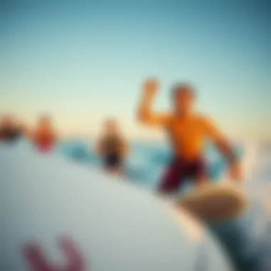 Joyful Wakesurfing Experience Group of friends enjoying wakesurfing