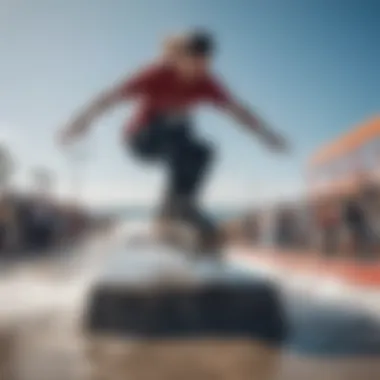 Performance Enhancement Through Metal Ramps A skilled skater performing tricks on a metal ramp