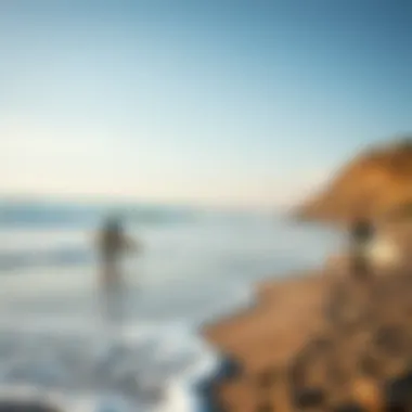 Ideal Beach for Surfing A tranquil beach setting ideal for beginner surfers.