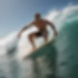 Surfer performing a strength training exercise