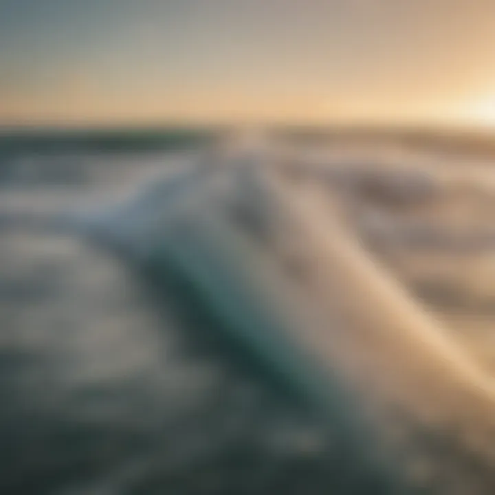 Close-up of a surfboard designed for optimal performance in Hang Ten.