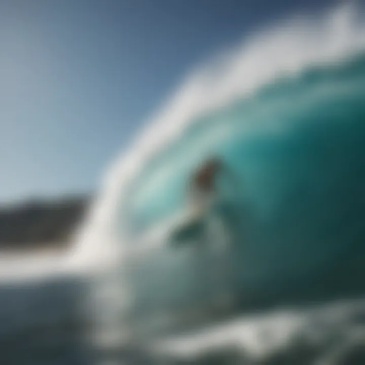 Surfers enjoying the waves in stylish and functional bathing suits.