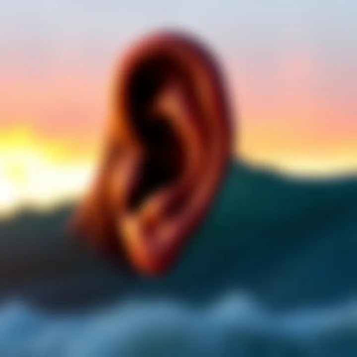 Illustration of Exostosis in the Ear Diagram illustrating exostosis in the ear