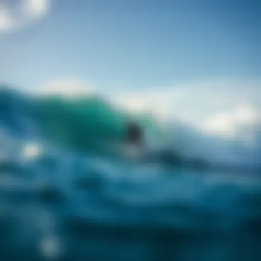 Surfer Engaging with Ocean Waves Surfer engaging with ocean waves
