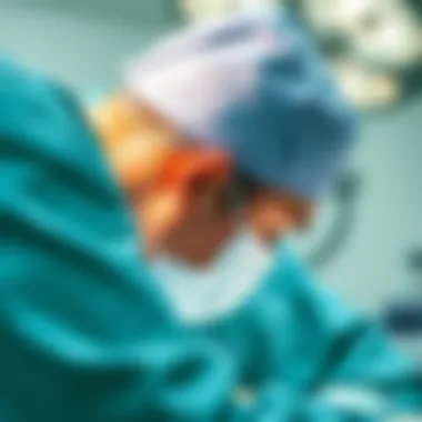 Surgeon in Action During Ear Surgery Surgeon performing ear surgery