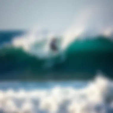 Riding the Crest of Adventure Dynamic wave action with surfers riding the crest