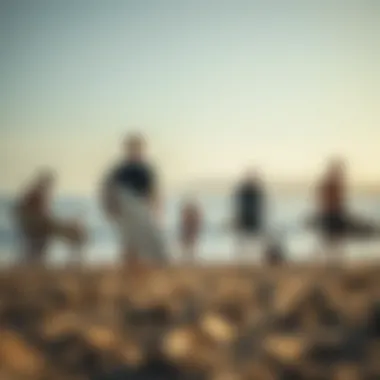 A serene beach scene embodying surfing culture