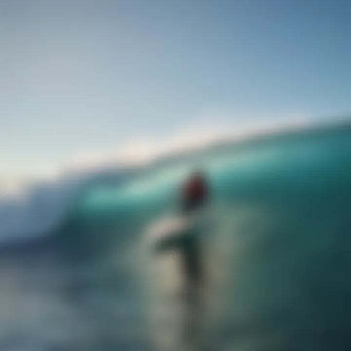 Vibrant surf scene on the Big Island showcasing beginners riding the waves