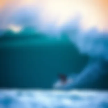 Spiritual symbols intertwined with surf imagery