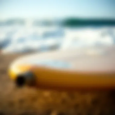 Close-up of surfboard technology designed for Surfline Lowers.