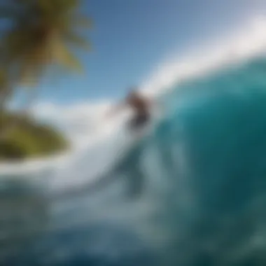 Surfers enjoying the exhilarating waves at a Tavarua surf break