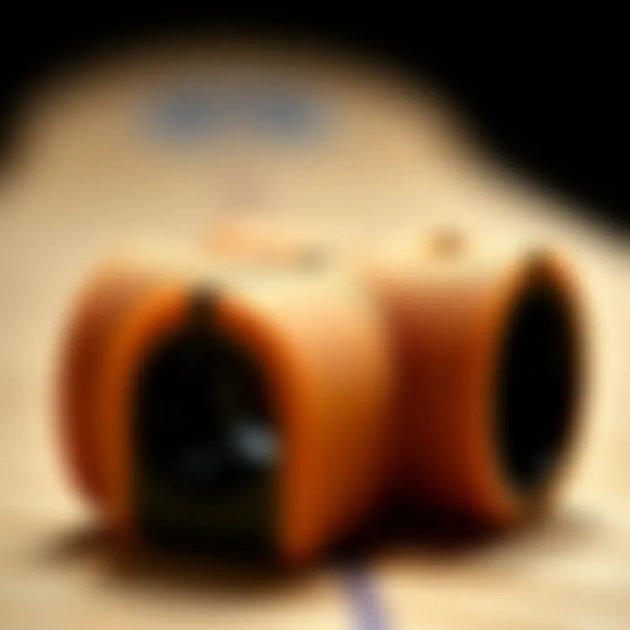 Close-up view of Tech Deck bushings illustrating their design and texture