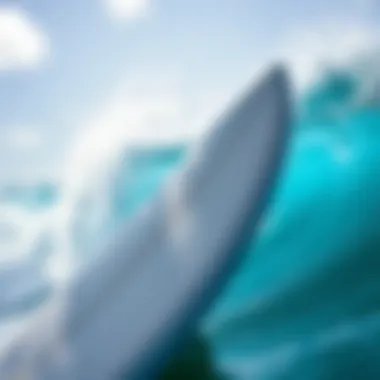 High-performance surfboard showcasing unique design features