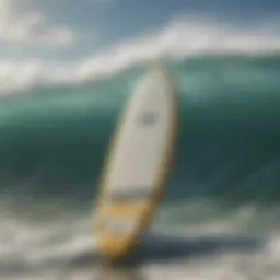 An innovative automatic surfboard gliding over waves