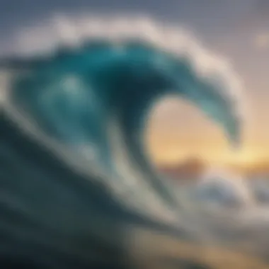 Cultural Influence on Surfing An artistic representation of the cultural influence of The Great Wave in surf culture.