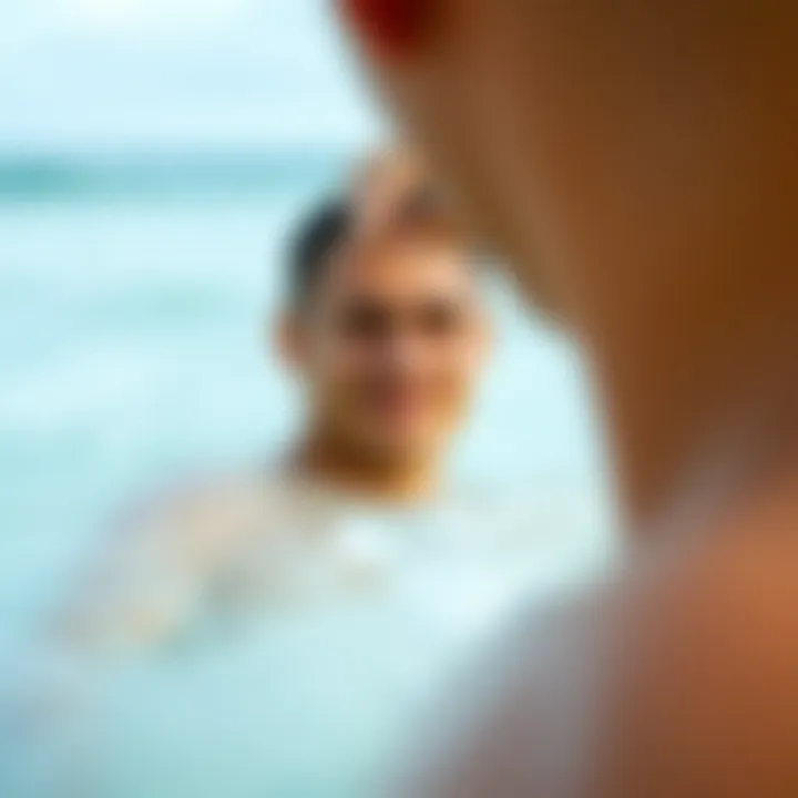 Person enjoying seawater therapy