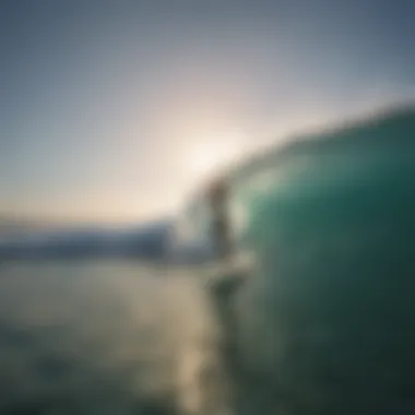 Yoga poses on a surfboard in the ocean