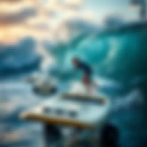 Revolutionizing Surf Training Innovative surfboard machine in use