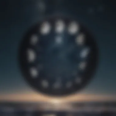 Understanding Lunar Phases Lunar phases displayed against a starry sky