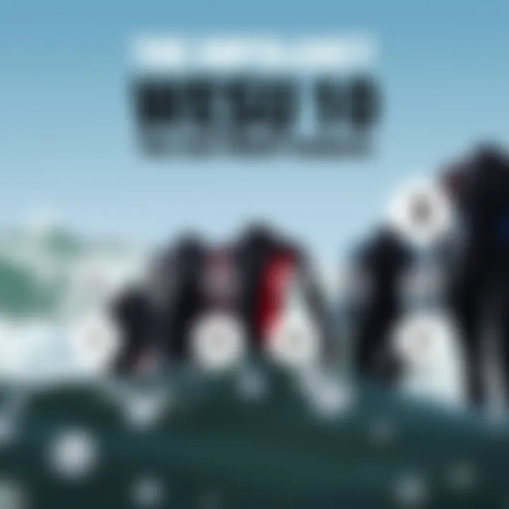 A comparison of various wetsuit designs highlighting five four three features