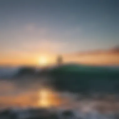 Harmony of Technology and Lifestyle Choices A tranquil ocean sunset symbolizing the harmony of technology and lifestyle