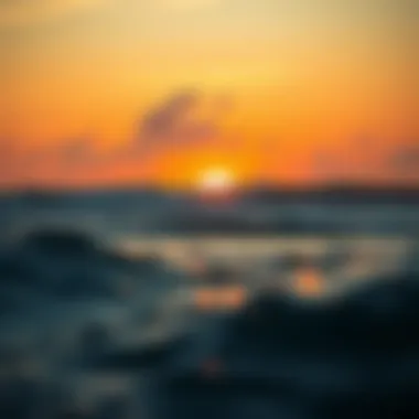Sunset at a Surf Spot A vibrant sunset view over a famous surf spot