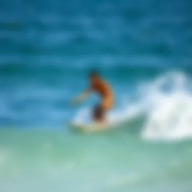 Surfing Tricks with Enhanced Support Surfer performing a trick with a knee brace