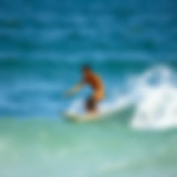 Surfing Tricks with Enhanced Support Surfer performing a trick with a knee brace