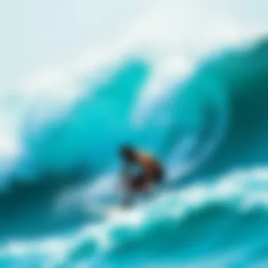 Recognizing Distress from Dehydration in Surfing A surfer in distress due to dehydration while riding a wave