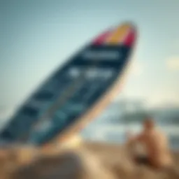 Detailed illustration of a foil board showcasing its design elements