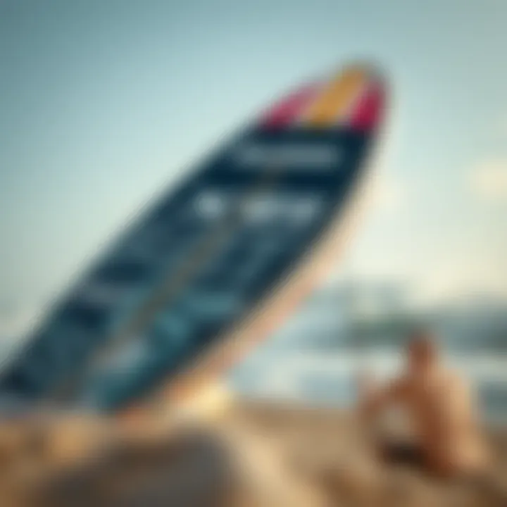 Detailed illustration of a foil board showcasing its design elements