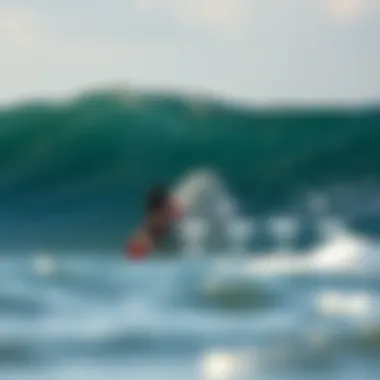 Diagram explaining hydrodynamic lift generation in foil boards