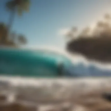 Prime Surfing Location A scenic surf spot favored by goofy foot surfers