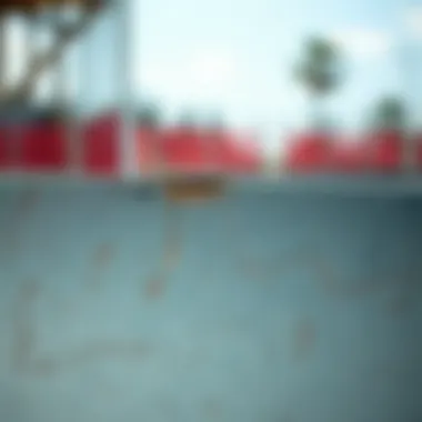 Texture of Skate Ramp Surface Close-up of outdoor skate ramp surface texture