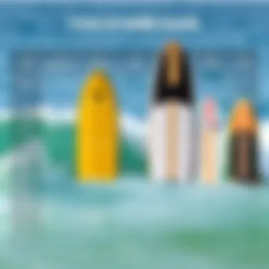 Types of Paddle Boards Comparison Comparison chart showcasing different types of paddle boards