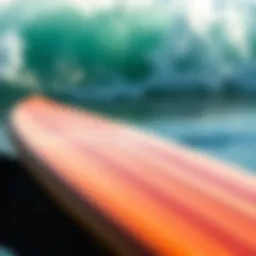 A high-quality surfboard showcasing advanced materials