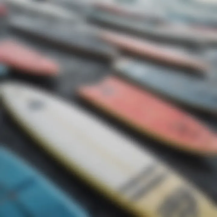 Diverse range of surfboard traction pads from leading brands displayed together.