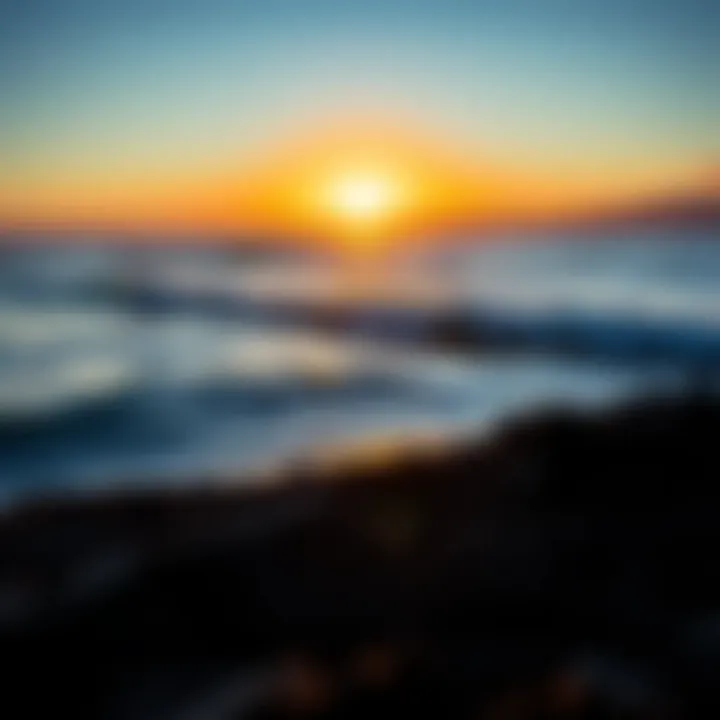 The Cultural Significance of Surfing in Maui A serene sunset over the ocean, reflecting surfing culture