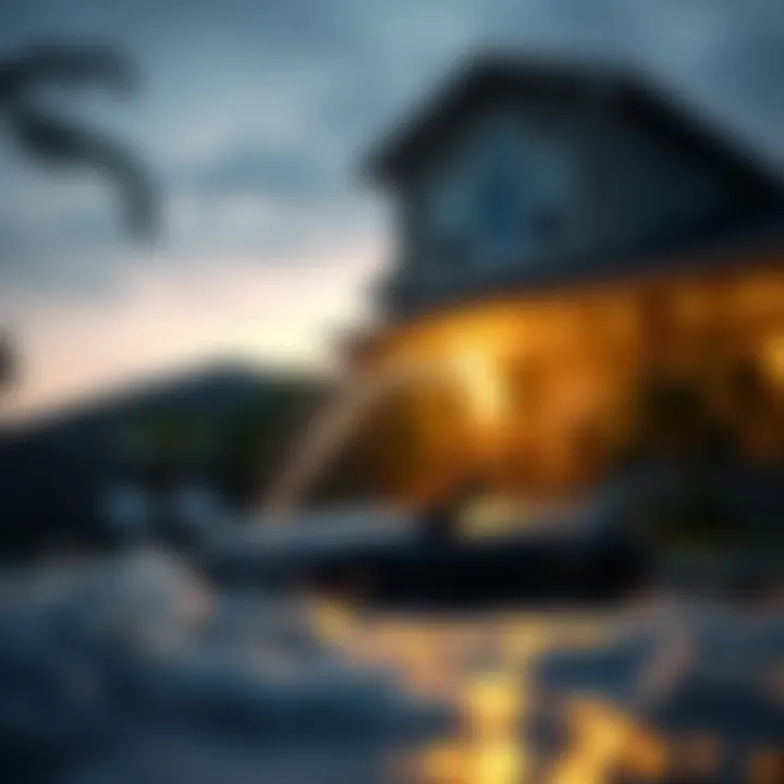 Residential Flowrider setup in a backyard