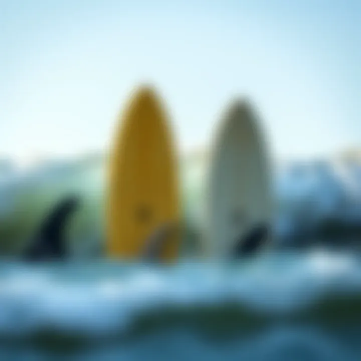 Comparison of single fin surfboard with other fin types