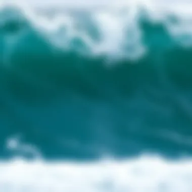 The Dynamics of Waves and Wind Speed Close-up of ocean waves influenced by varying wind speeds