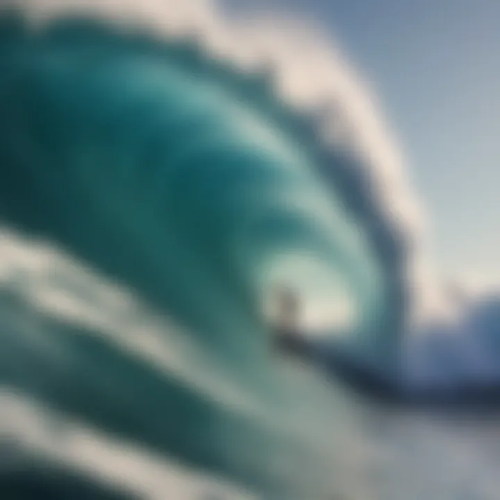 An iconic wave showcasing the thrill of competitive surfing