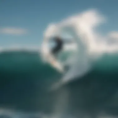 A surfer performing an impressive trick during a WSL event