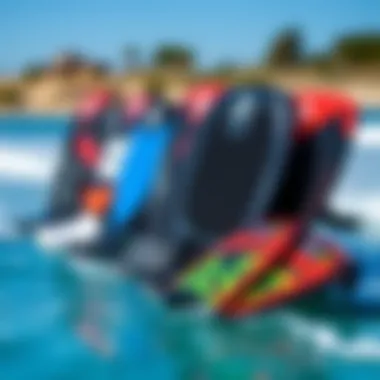 Variety of Wakesurf Traction Pads Different types of wakesurf traction pads displayed