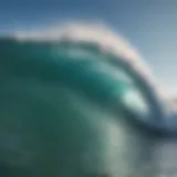 A detailed wave height map showcasing varying surf conditions